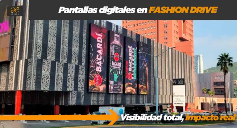 Pantallas digitales en FASHION DRIVE