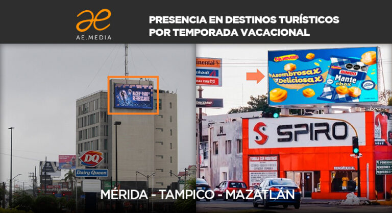 Presencia en destinos turísticos por temporada vacacional